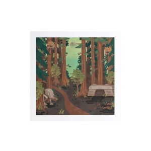 star wars endor leah jay illustration mini print